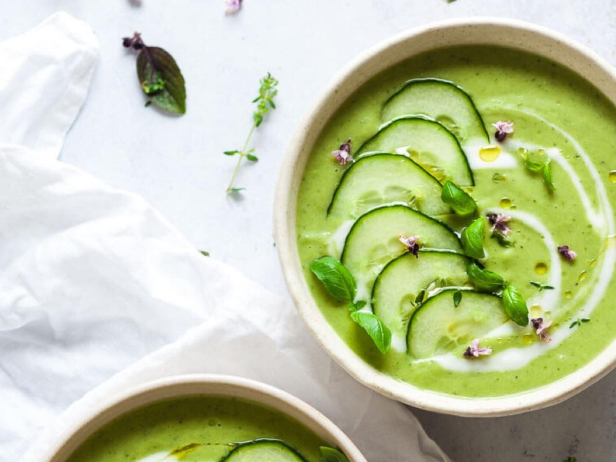 Basil Cucumber Gazpacho