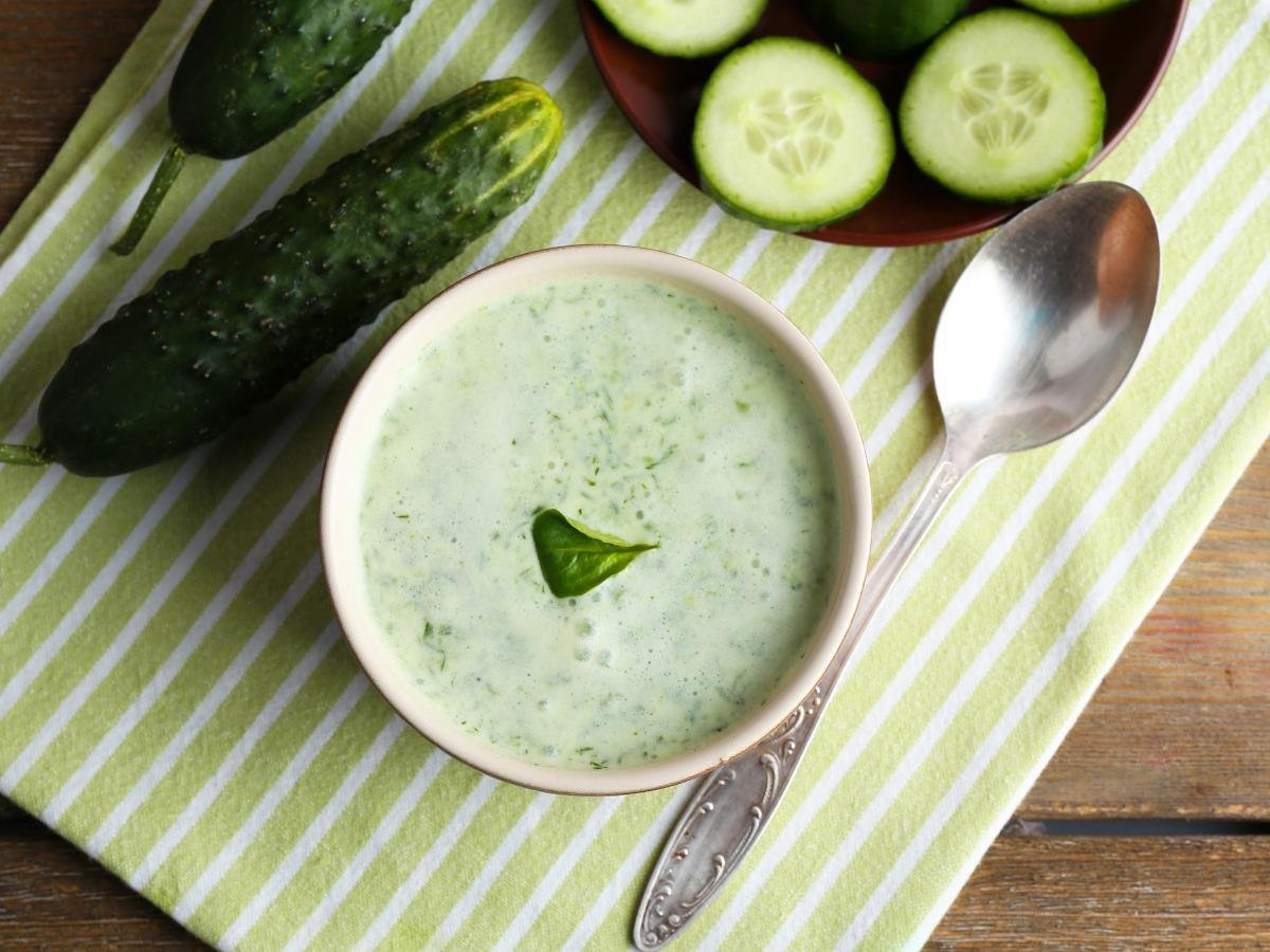 Chilled Cucumber Avocado Soup