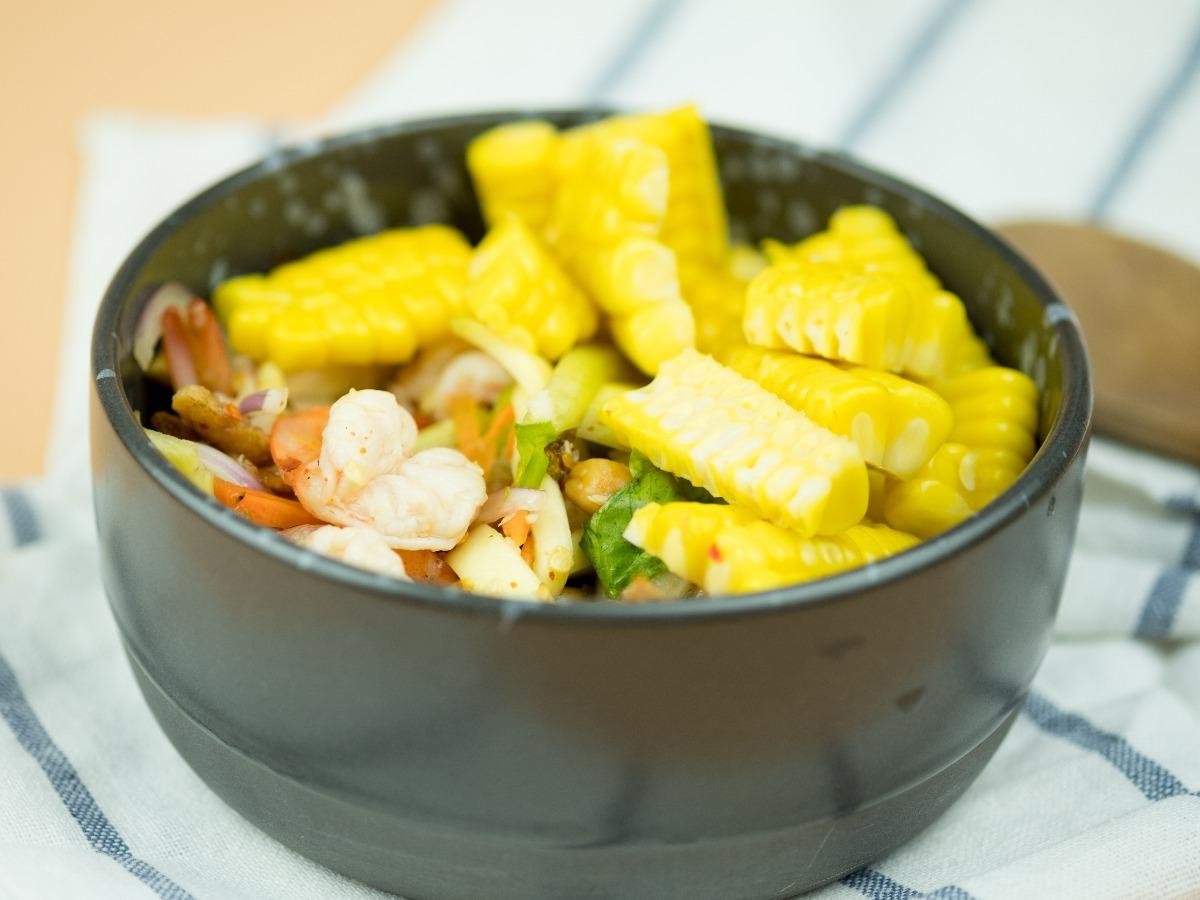 Shrimp and Corn with Basil