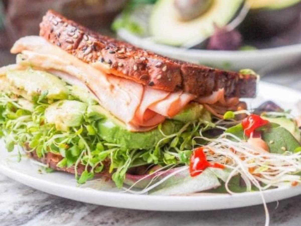 Turkey, Provolone, and Sprout Sandwich